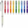 Nash ballpoint pen with coloured barrel and grip (black ink) White