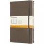 Moleskine Classic L hard cover notebook - ruled Earth brown