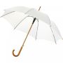 Kyle 23" auto open umbrella wooden shaft and handle White