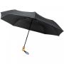 Bo 21" foldable auto open/close recycled PET umbrella Black