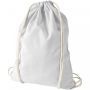 Oregon 100 g/m² cotton drawstring bag 5L White