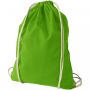 Oregon 100 g/m² cotton drawstring bag 5L Lime