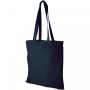 Madras 140 g/m² cotton tote bag 7L Navy Blue