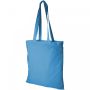 Madras 140 g/m² cotton tote bag 7L Blue