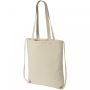 Eliza 240 g/m² cotton drawstring bag 6L Beige