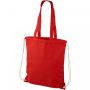 Eliza 240 g/m² cotton drawstring bag 6L Red