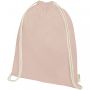 Orissa 100 g/m² organic cotton drawstring bag 5L Pink