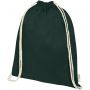 Orissa 100 g/m² organic cotton drawstring bag 5L Green