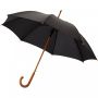 Kyle 23" auto open umbrella wooden shaft and handle Black