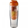 H2O Active® Tempo 700 ml flip lid sport bottle & infuser Transparent