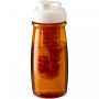 H2O Active® Pulse 600 ml flip lid sport bottle & infuser Transparent orange