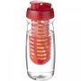 H2O Active® Pulse 600 ml flip lid sport bottle & infuser Transparent