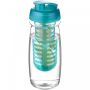 H2O Active® Pulse 600 ml flip lid sport bottle & infuser Transparent