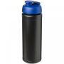 Baseline® Plus grip 750 ml flip lid sport bottle Solid black