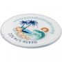 Renzo round plastic coaster Transparent clear