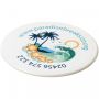 Renzo round plastic coaster White