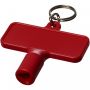 Maximilian rectangular utility key keychain  RED