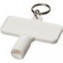 Maximilian rectangular utility key keychain  White