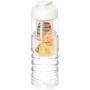 H2O Active® Treble 750 ml flip lid bottle & infuser Transparent