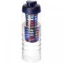 H2O Active® Treble 750 ml flip lid bottle & infuser Transparent