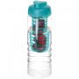 H2O Active® Treble 750 ml flip lid bottle & infuser Transparent