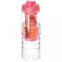 H2O Active® Treble 750 ml flip lid bottle & infuser Transparent