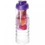 H2O Active® Treble 750 ml flip lid bottle & infuser Transparent