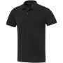 Emerald short sleeve unisex Aware™ recycled polo Solid black