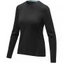 Ponoka long sleeve women's organic t-shirt Black