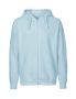 Mens Hoodie w. Zip Light blue