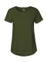 Ladies Roll Up Sleeve T-shirt Dark green