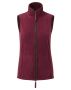 Ladies Artisan Fleece Gilet Burgundy/Brown