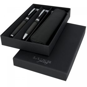 Carbon duo pen gift set with pouch (black ink) Black