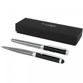 Empire duo pen gift set (black ink) Silver