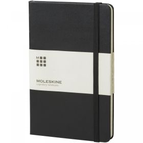 Moleskine Classic M hard cover notebook - ruled Black