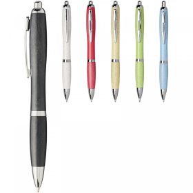 Nash wheat straw chrome tip ballpoint pen Black