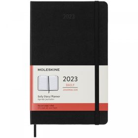 Moleskine hard cover 12 month L daily planner Black