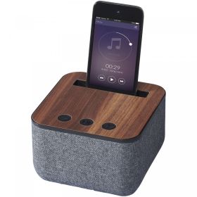 Shae fabric and wood Bluetooth® speaker Brown