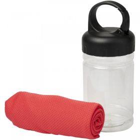 Remy cooling towel in PET container RED