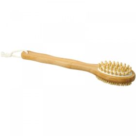 Orion 2-function bamboo shower brush and massager