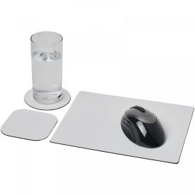 Brite-Mat® mouse mat and coaster set combo 1 Black