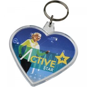 Combo heart-shaped keychain Transparent