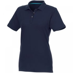 Beryl short sleeve women's organic recycled polo Navy Blue