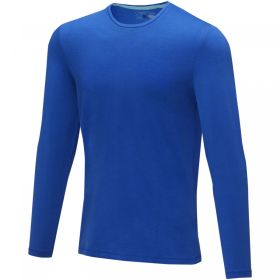 Ponoka long sleeve men's organic t-shirt Blue