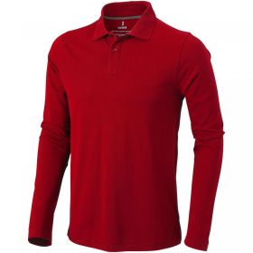 Oakville long sleeve men's polo RED