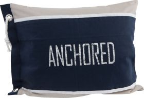 Pillow Case Anchored Navy Blue