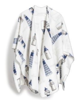 Fleece Poncho Fyrar White