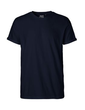 Mens Roll Up Sleeve T-shirt Navy Blue