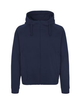 Unisex Hoodie w. Hidden Zip Navy Blue