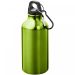 Oregon 400 ml aluminium water bottle with carabiner Apple green